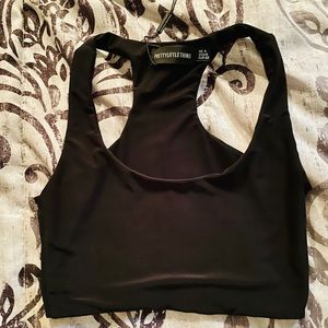 PYT Slinky Black Racer Crop Top
